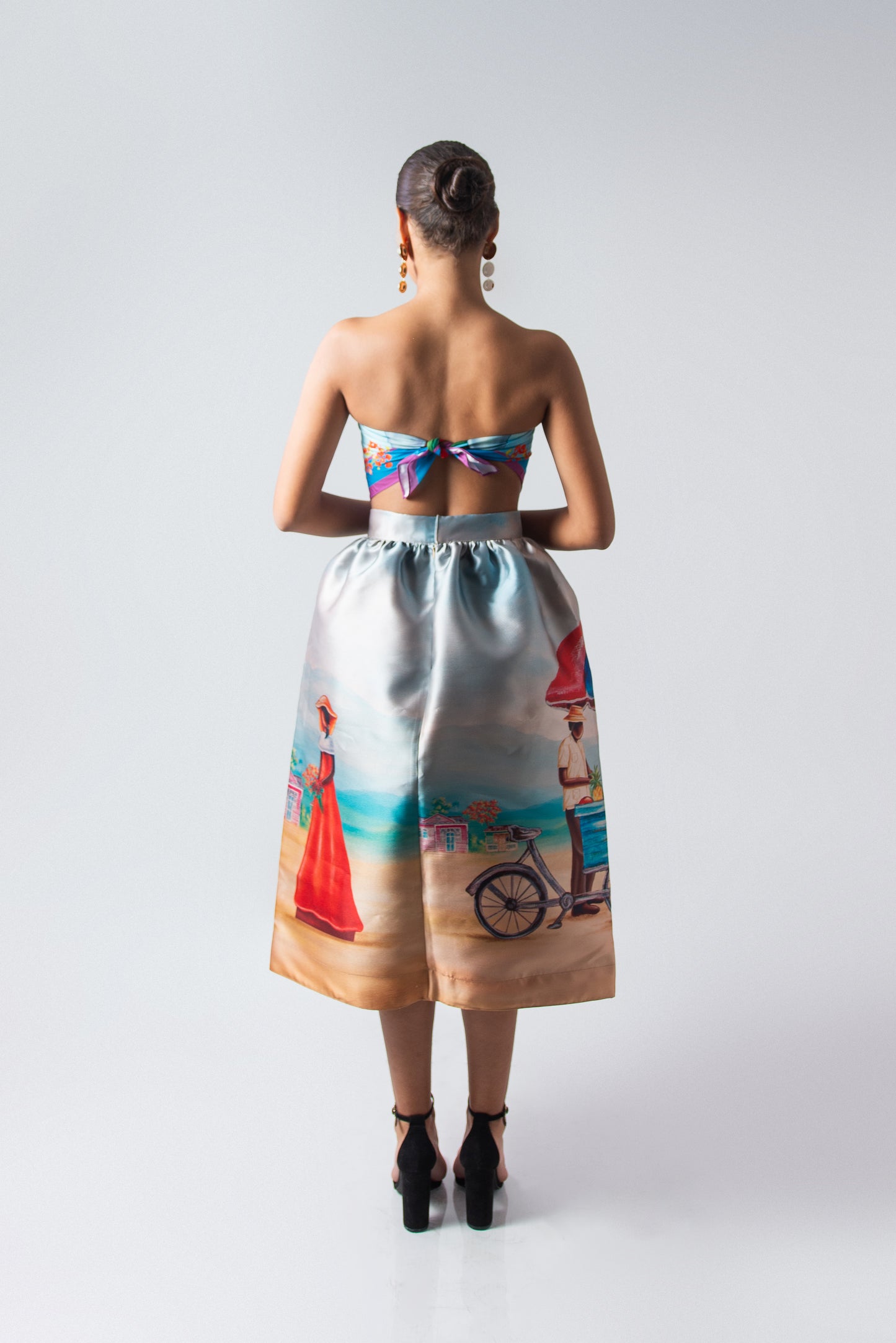 Flor de Caribe Midi Skirt