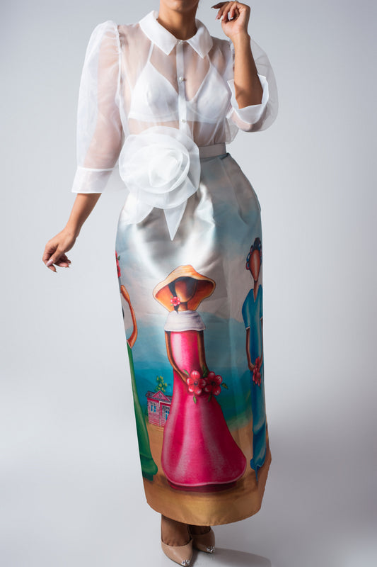 Flor de Caribe Long Skirt